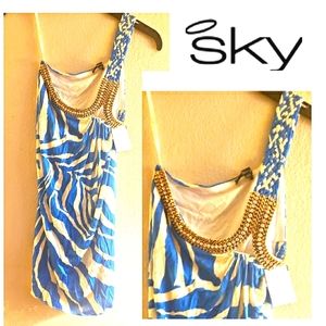 Sky rhinestone dress. Sz Xs